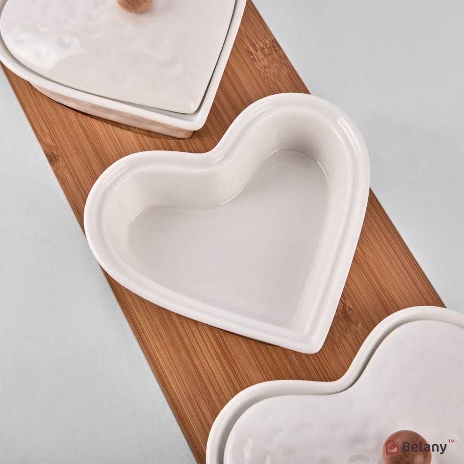 Set din ceramica pentru aperitiv "Long boat" | 4