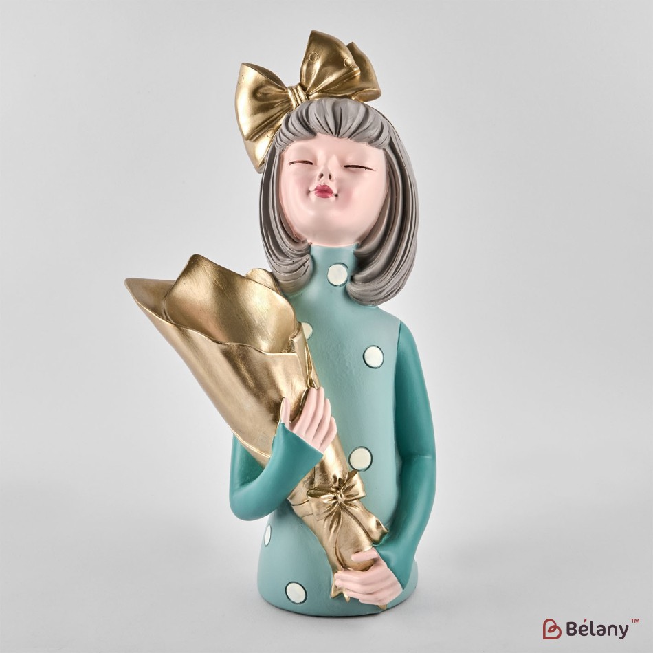 Ceramic vase "Gold ribbon and vase"  35x17