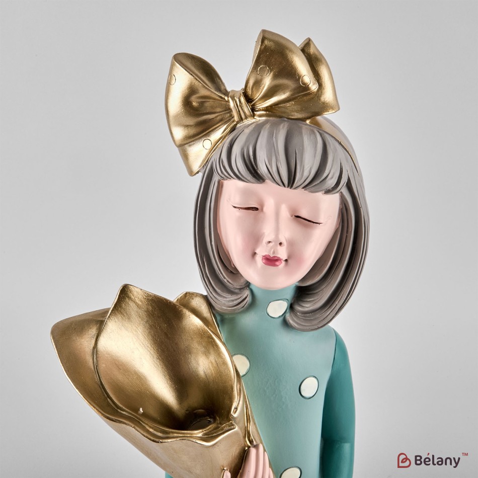 Ceramic vase "Gold ribbon and vase"  35x17 | 4