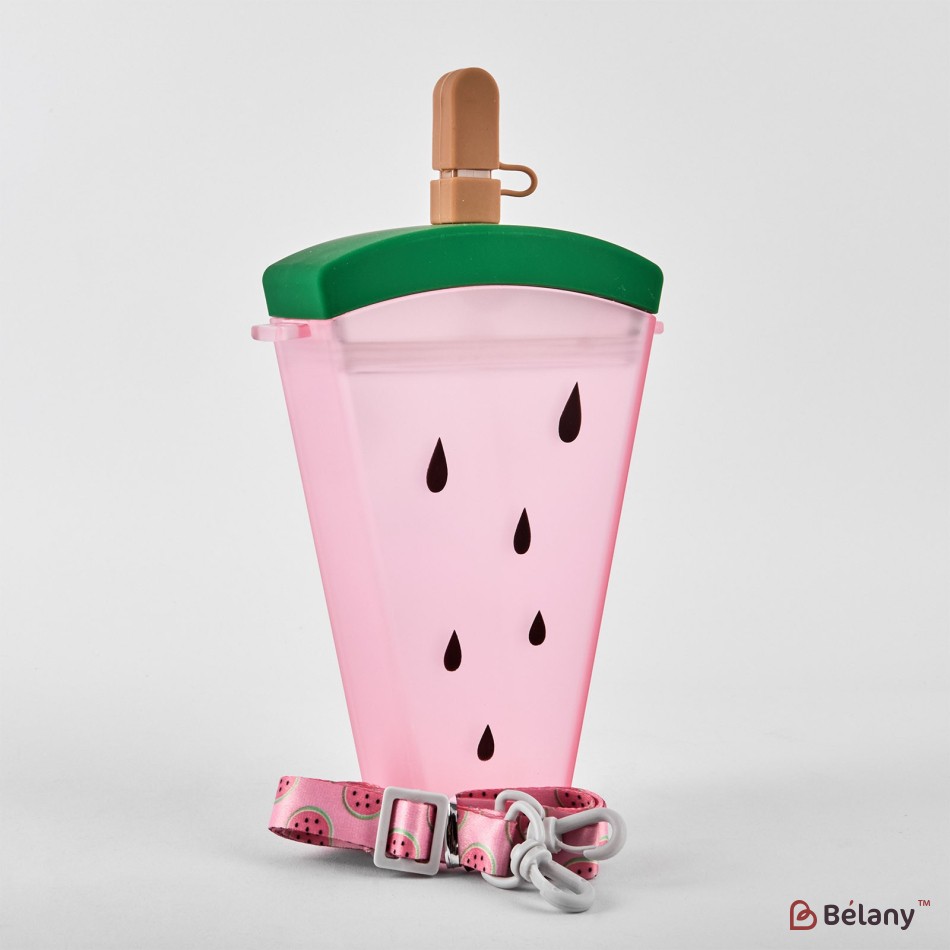 Water bottle, 320 ml, pink, adjustable
