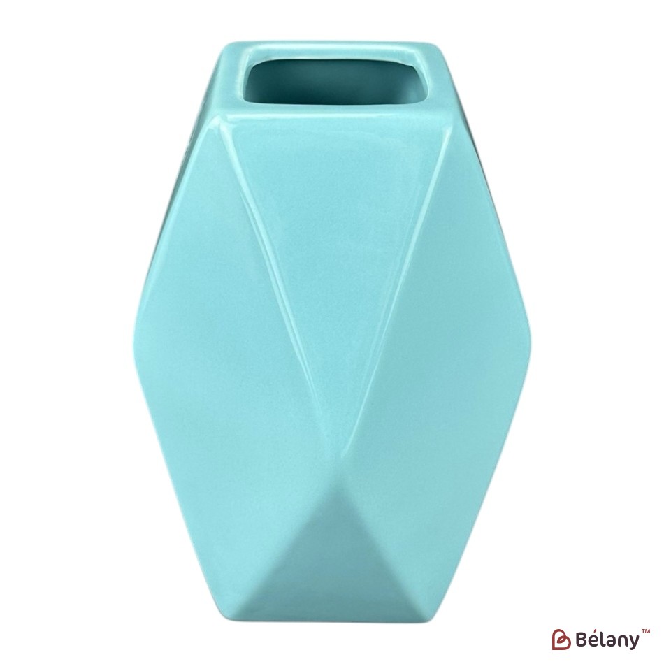 Vaza ceramica "Prism" albastra