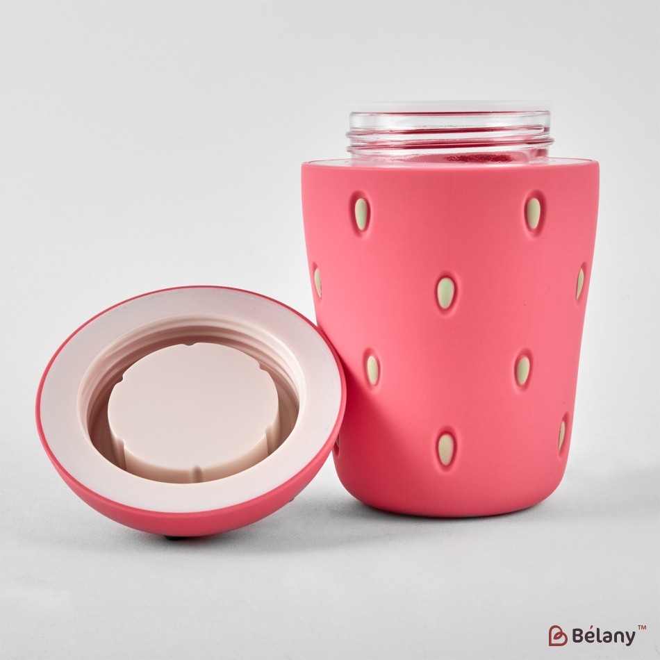 Sticla de apa "Strawberry" 300 ml, roz | 2