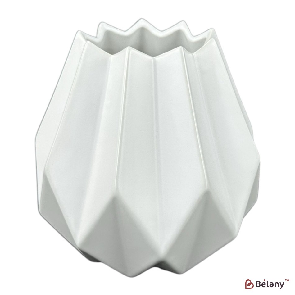 Vaza ceramica "Bordes" alba