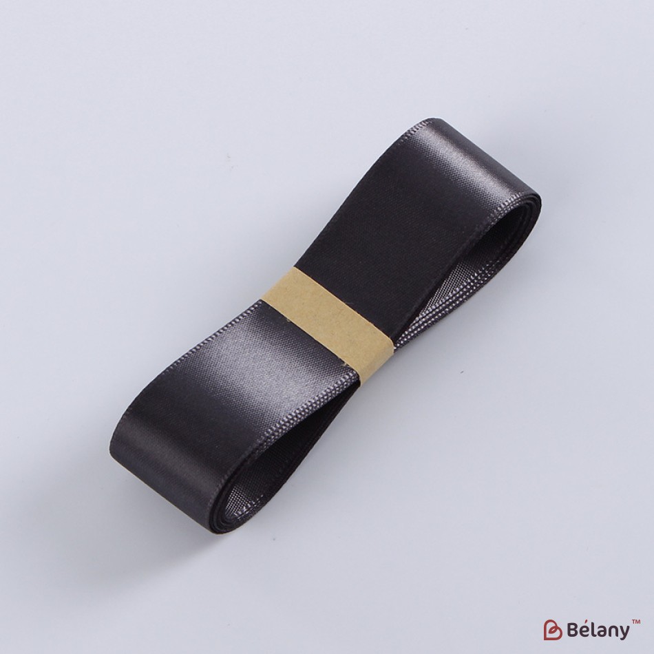 Polyester ribbon, charcoal, 2.5 cm / 32 m #121