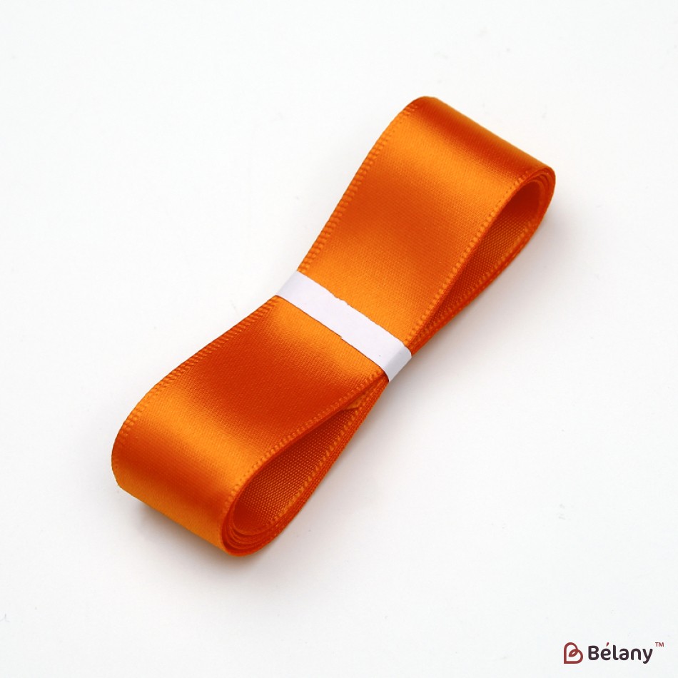 Polyester ribbon, autumn orange, 2.5 cm / 32 m #051