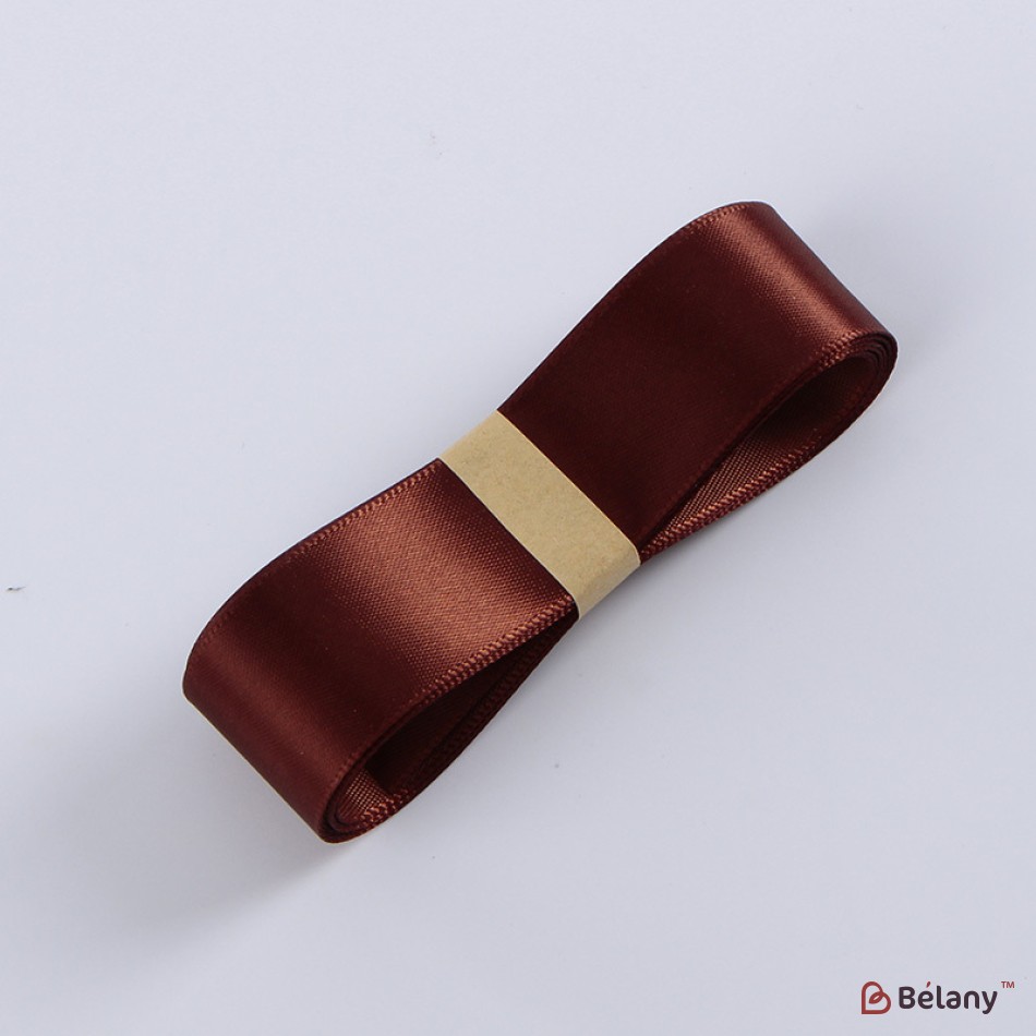 Polyester ribbon, Chocolate, 2.5 cm / 32 m #151