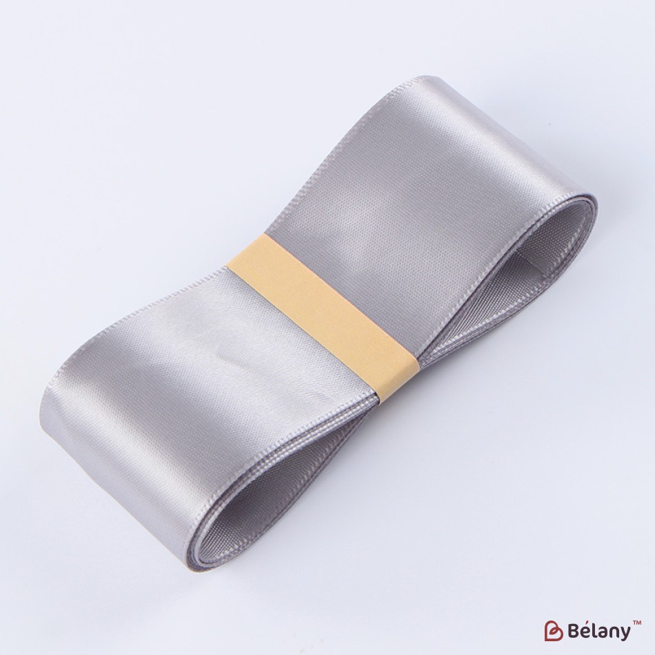 Polyester ribbon, silver, 3.8 cm / 36.57 #124