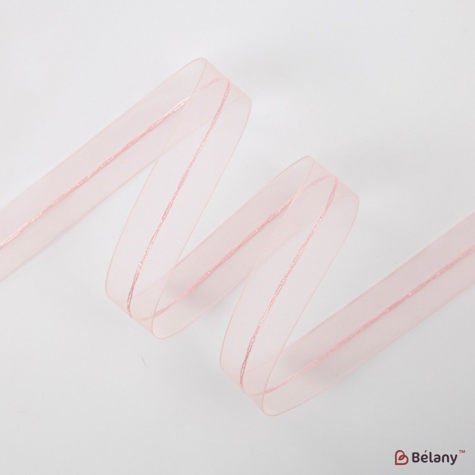 Panglică din organza "Beauty Line", roz 2,5 cm / 32m #165