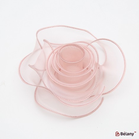 "Premium" organza ribbon, Pink, 4cm / 9.14m #164