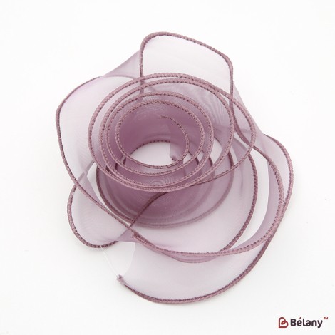 Panglică din organza "Premium", Rosy Mauve,  4cm / 9.14m #036