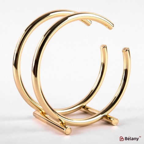 Napkin holder "Bonjour", gold, 11x11