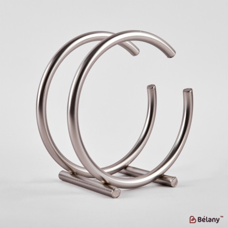 Napkin holder "Bonjour", silver, 11x11