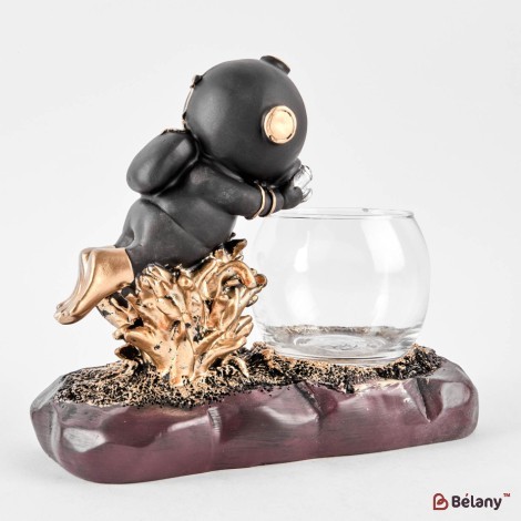 Scuba diver photographer for small objects, shines, "Scuver #3" 18/15cm