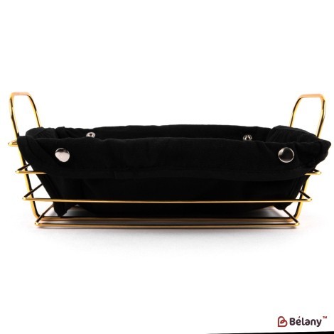 "Peana" bread basket, black, 26x20x8