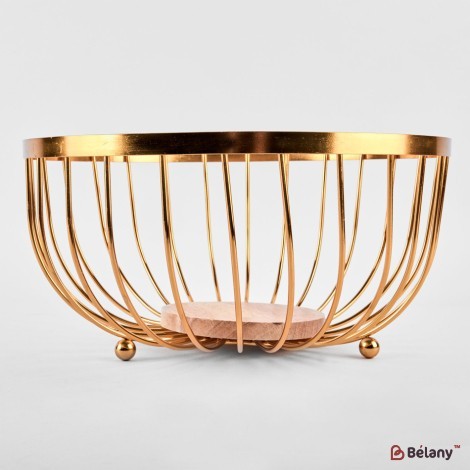 Gold fruit vase 25x12 "Beauty Lines"