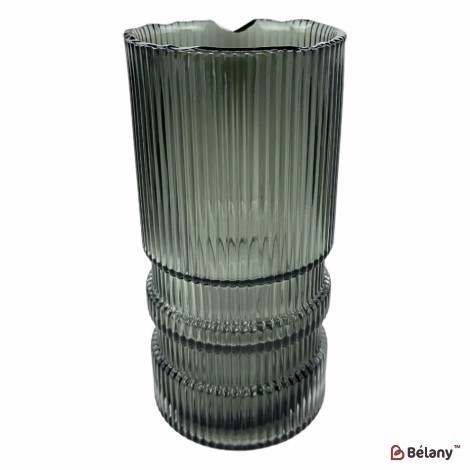 Vaza de sticla "Tuby S" gri