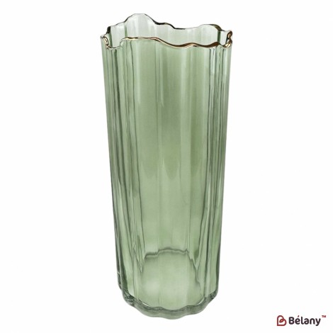 Vaza de sticla "Gold peak M" verde