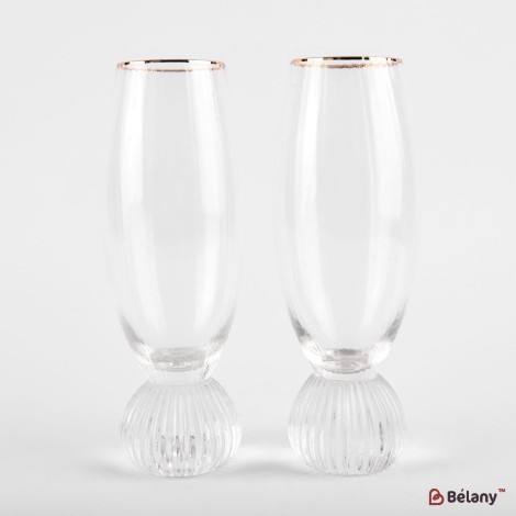 Set de 6 pahare pe tija rotunda "Iceberg S"