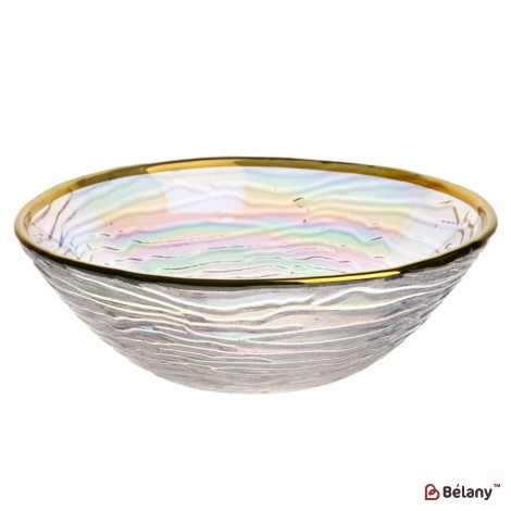 Bol din sticlă „Curcubeu L”, 6/20 cm