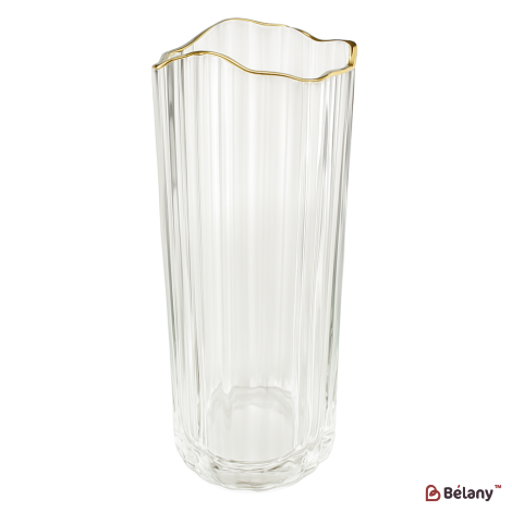 Vaza din sticla "Gold peak M" transparenta
