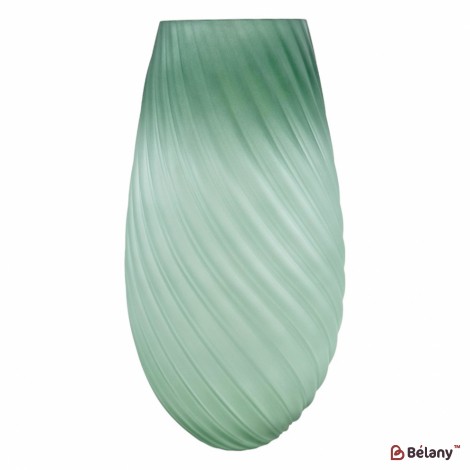 Vaza de sticla "Leaf M" verde