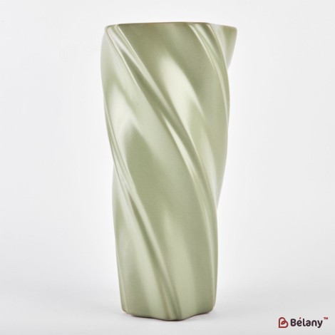 Vaza ceramica "Whirl" verde 28x12