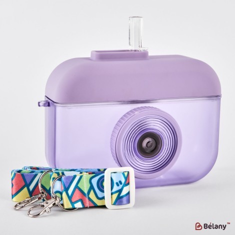 Water bottle "Camera" 400 ml, lilac