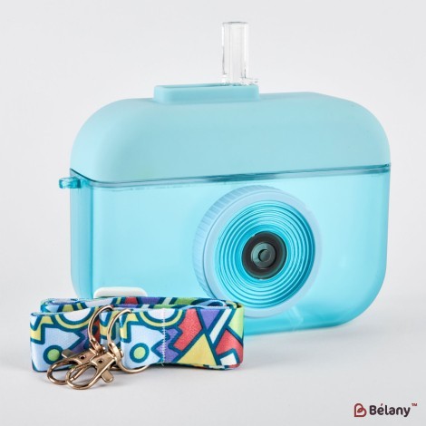 Water bottle "Camera" 400 ml, blue