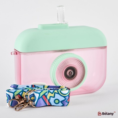 Water bottle "Camera" 400 ml, pink
