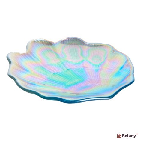 Platou din sticlă „Shell L”, 30/28 cm
