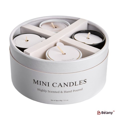 Set de 4 lumânări aromatice, câte 30 de grame fiecare, 4 arome