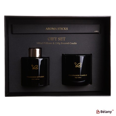 Set difuzor de aromă și lumânare de aromă "Golden" Shangrilla