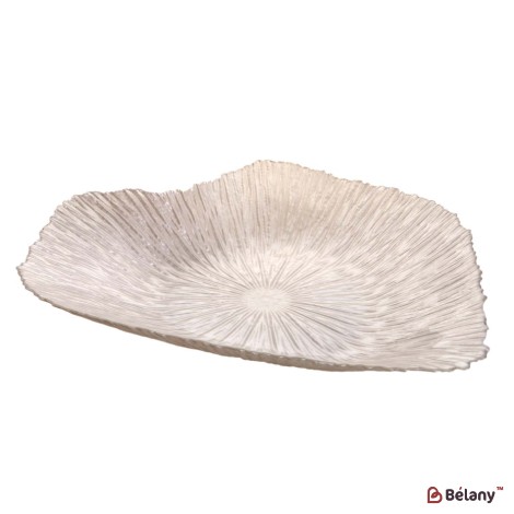 Farfurie din sticlă „Shell Heart S”, 22/18/3 cm