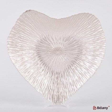 Vas de sticla, "Shell Heart M", 30/26/4 cm