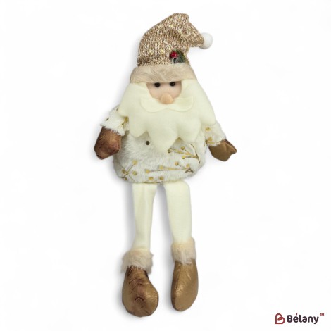 Moș Crăciun decorativ cu picioare mobile „SantaChill” 42cm