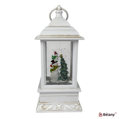 Figurină interactivă „Lampă antică #1” alb, muzică, lumină, USB, 3 buc. baterii AA