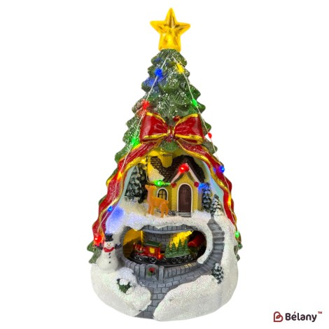 Christmas figurine in the shape of a tree #1 Music, light, USB, 3 pcs AAA batteries