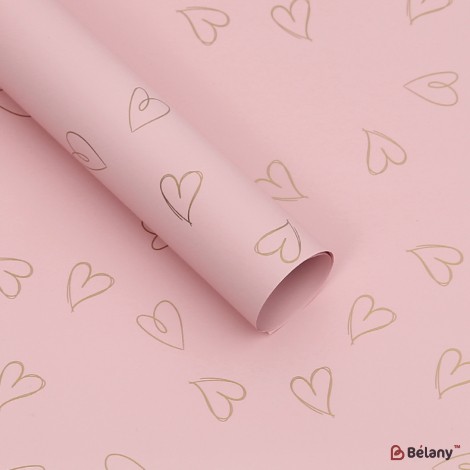 Celofan „Ocean of Hearts” roz deschis #167