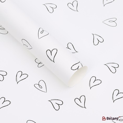 Celofan „Ocean of Hearts” alba #111