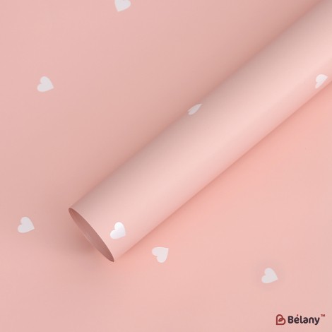 Celofan „Hearts” piersica #161