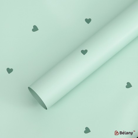Celofan „Hearts” verde #095