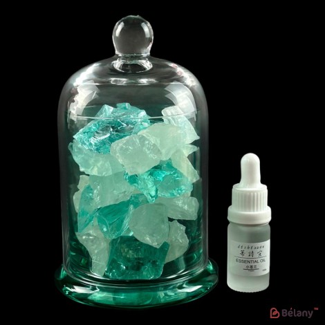 Diffuser with green fluorite and freesia essential oil "Light"