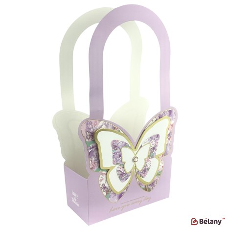 Set 2 pachete pentru flori violet "Butterfly" 18x9x36.5