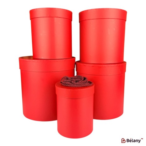 Set cutii pentru pălării rosu "One color"
