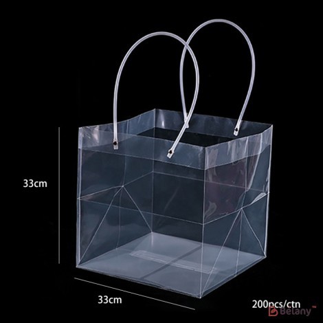 set of 10 plastic bags for flowers "Invis" 33x33x33