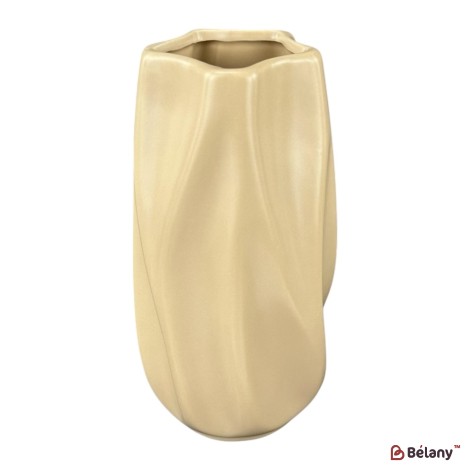 Vaza mare din ceramica "Waves" piersică