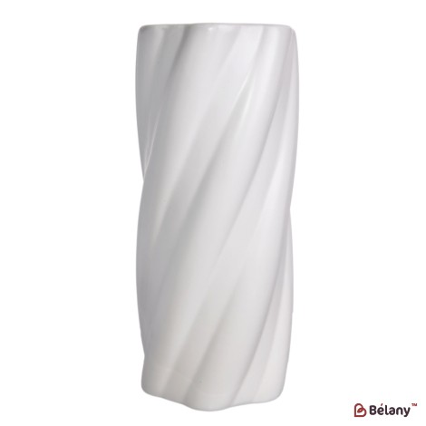 Vaza ceramica "Whirl" alb 27x12