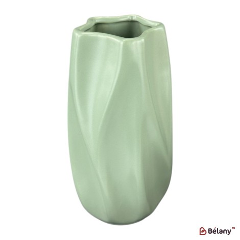 Vaza mare din ceramica "Waves" verde