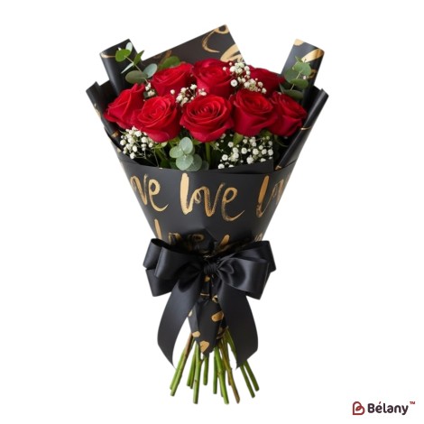 Celofan negru "Love Love" #06