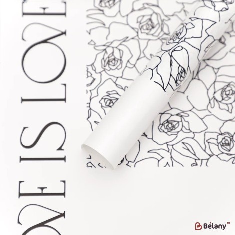 Celofan alb "Love is Love" #08